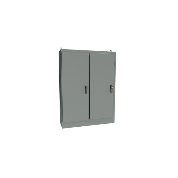 3 Point Latch with Padlock Handle Electrical Enclosures, 72 in H, 18 in D, 53 in W